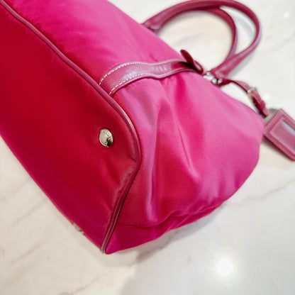 Prada Pink Nylon Tote Bag