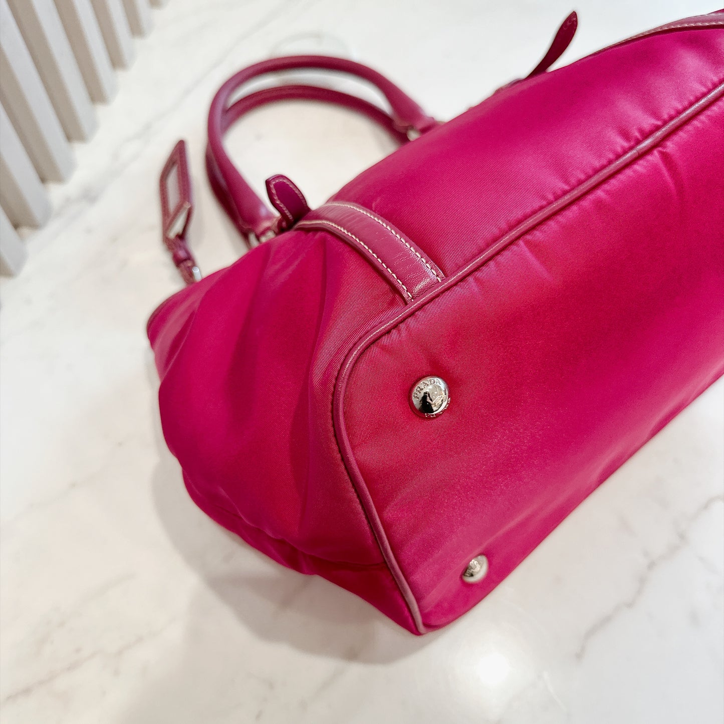 Prada Pink Nylon Tote Bag