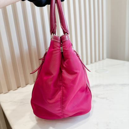 Prada Pink Nylon Tote Bag