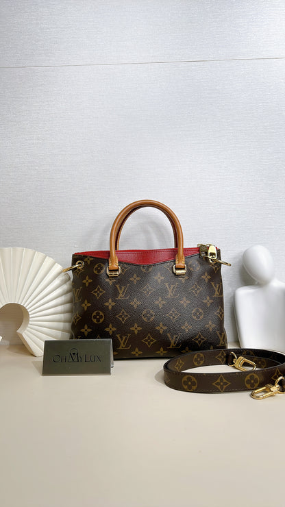 LV Pallas BB in Monogram and Cherry Red