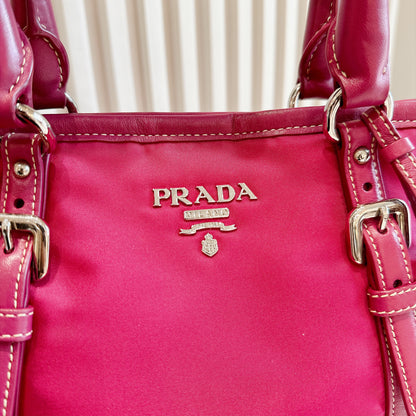 Prada Pink Nylon Tote Bag
