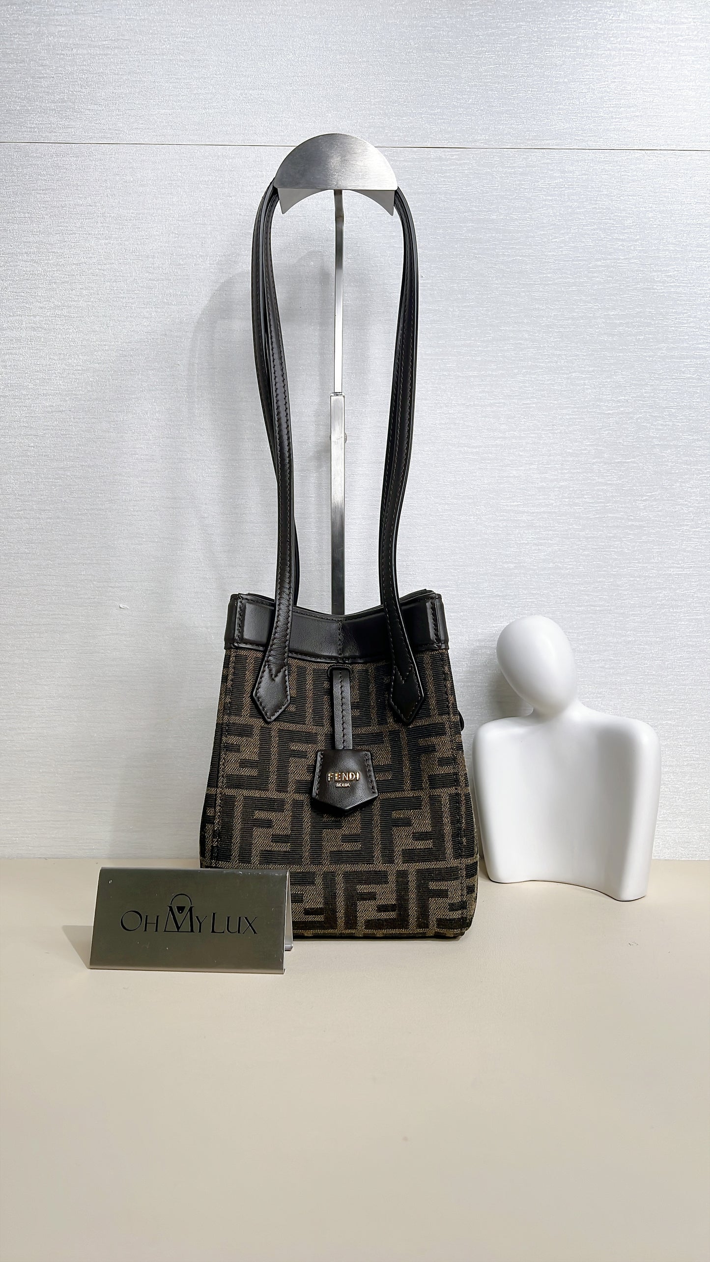 Fendi Origami Mini in Brown FF Jacquard
