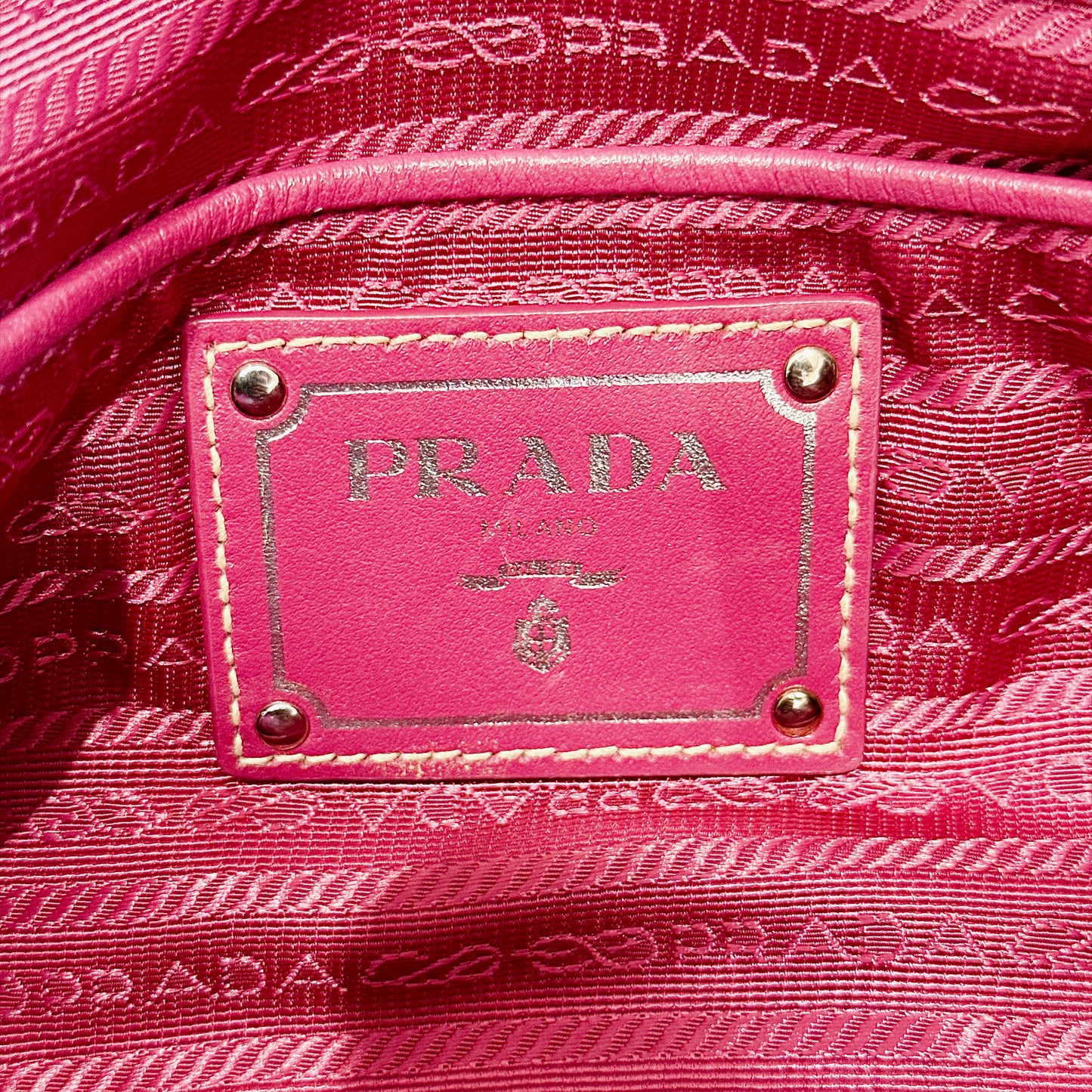Prada Pink Nylon Tote Bag