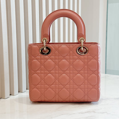 Lady Dior Small in Powder Pink Enamel Charms