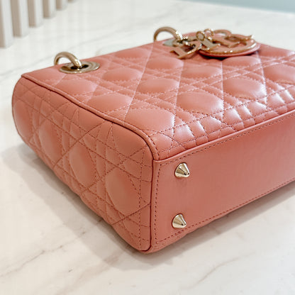 Lady Dior Small in Powder Pink Enamel Charms