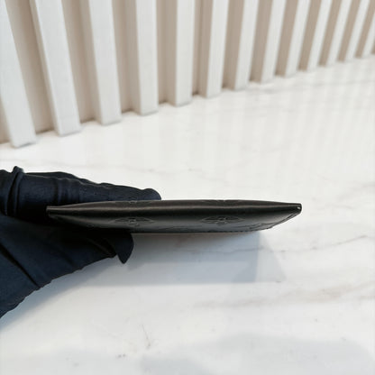 LV Double Card Holder in Black Shadow Monogram
