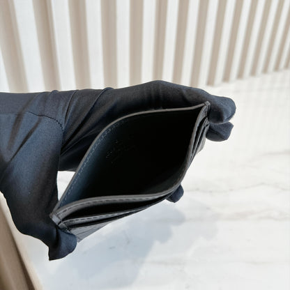 LV Double Card Holder in Black Shadow Monogram