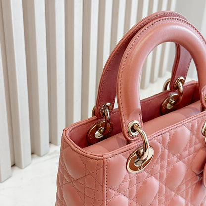 Lady Dior Small in Powder Pink Enamel Charms