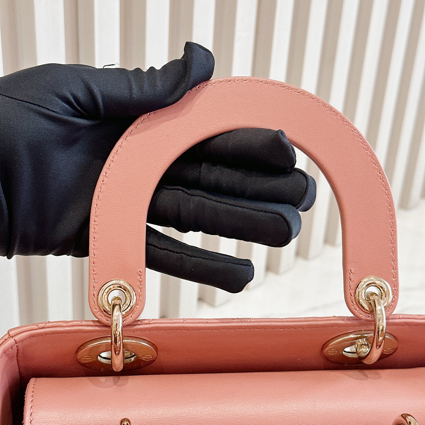 Lady Dior Small in Powder Pink Enamel Charms