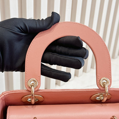 Lady Dior Small in Powder Pink Enamel Charms