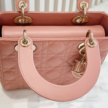 Lady Dior Small in Powder Pink Enamel Charms