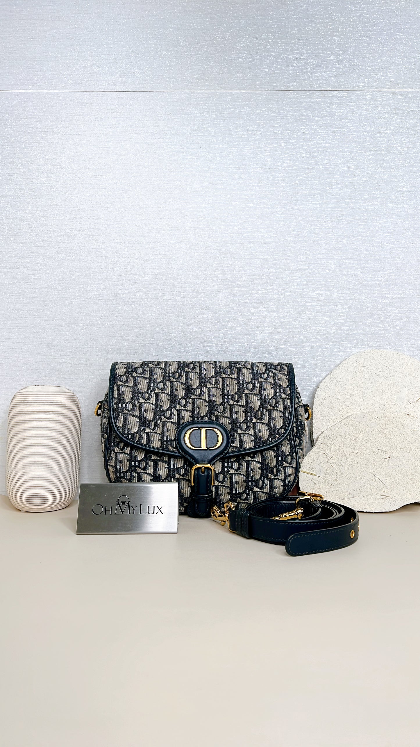 Dior Medium Bobby Bag Blue Dior Oblique Jacquard
