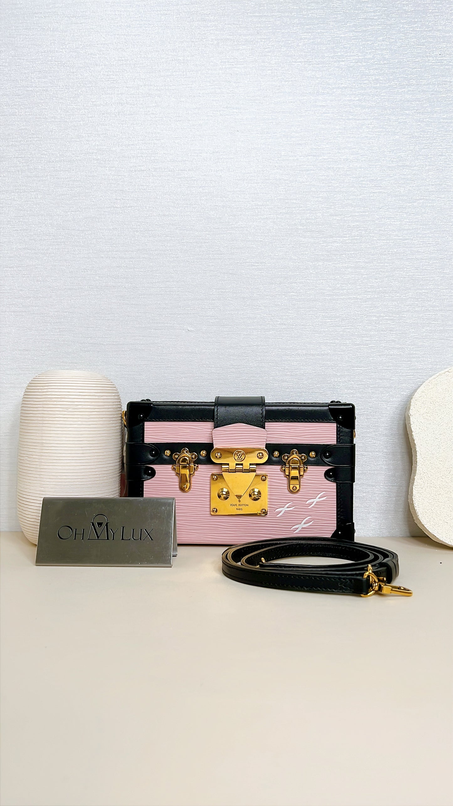 LV Petite Malle Pink in Epi Leather