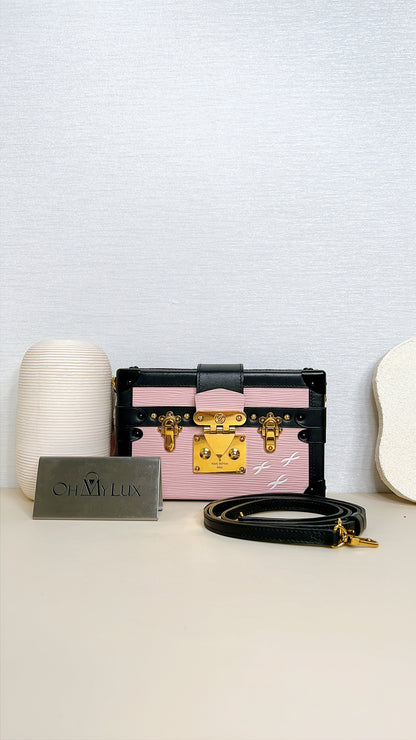LV Petite Malle Pink in Epi Leather