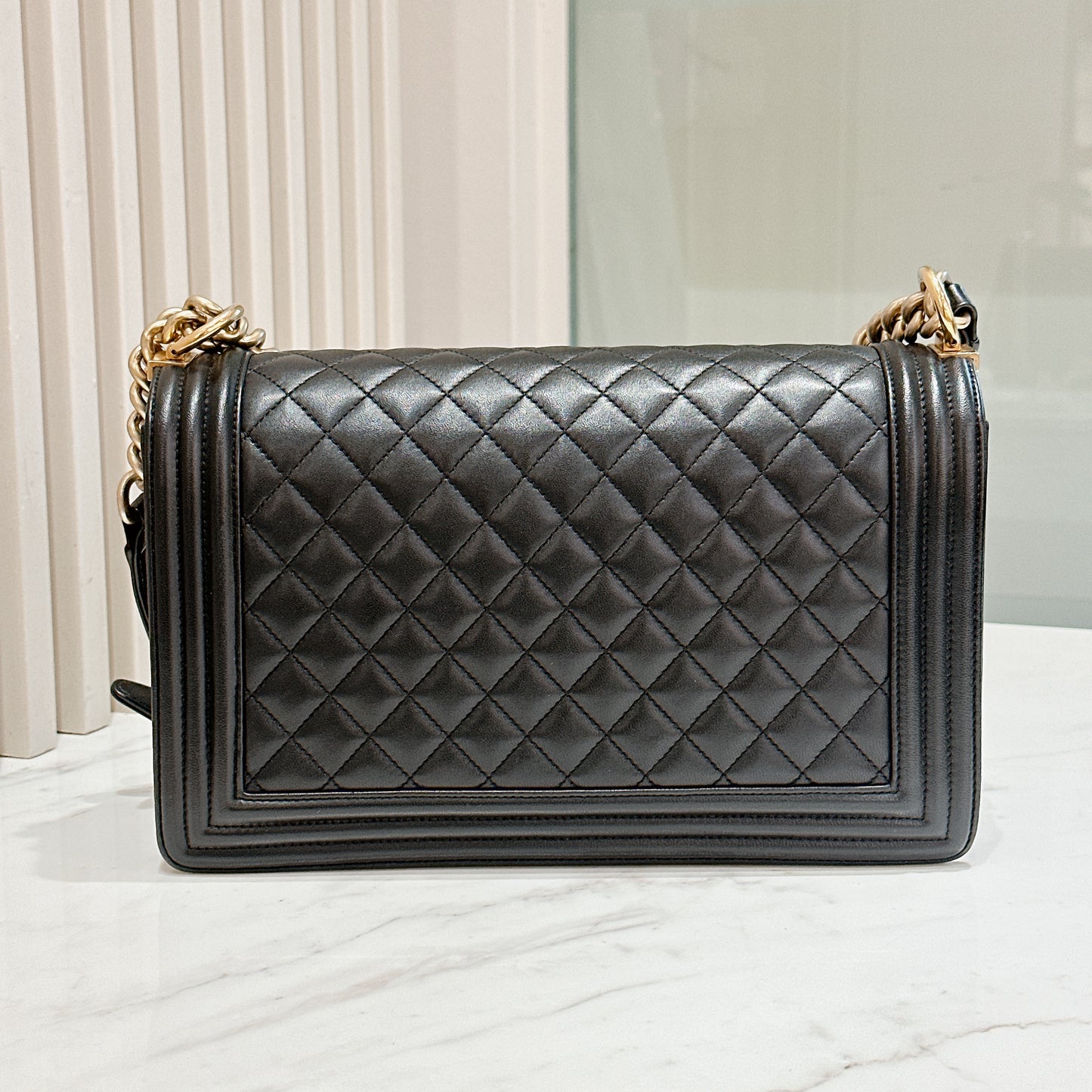 Chanel Boy New Medium in Black Lambskin