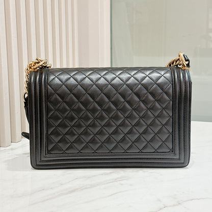 Chanel Boy New Medium in Black Lambskin