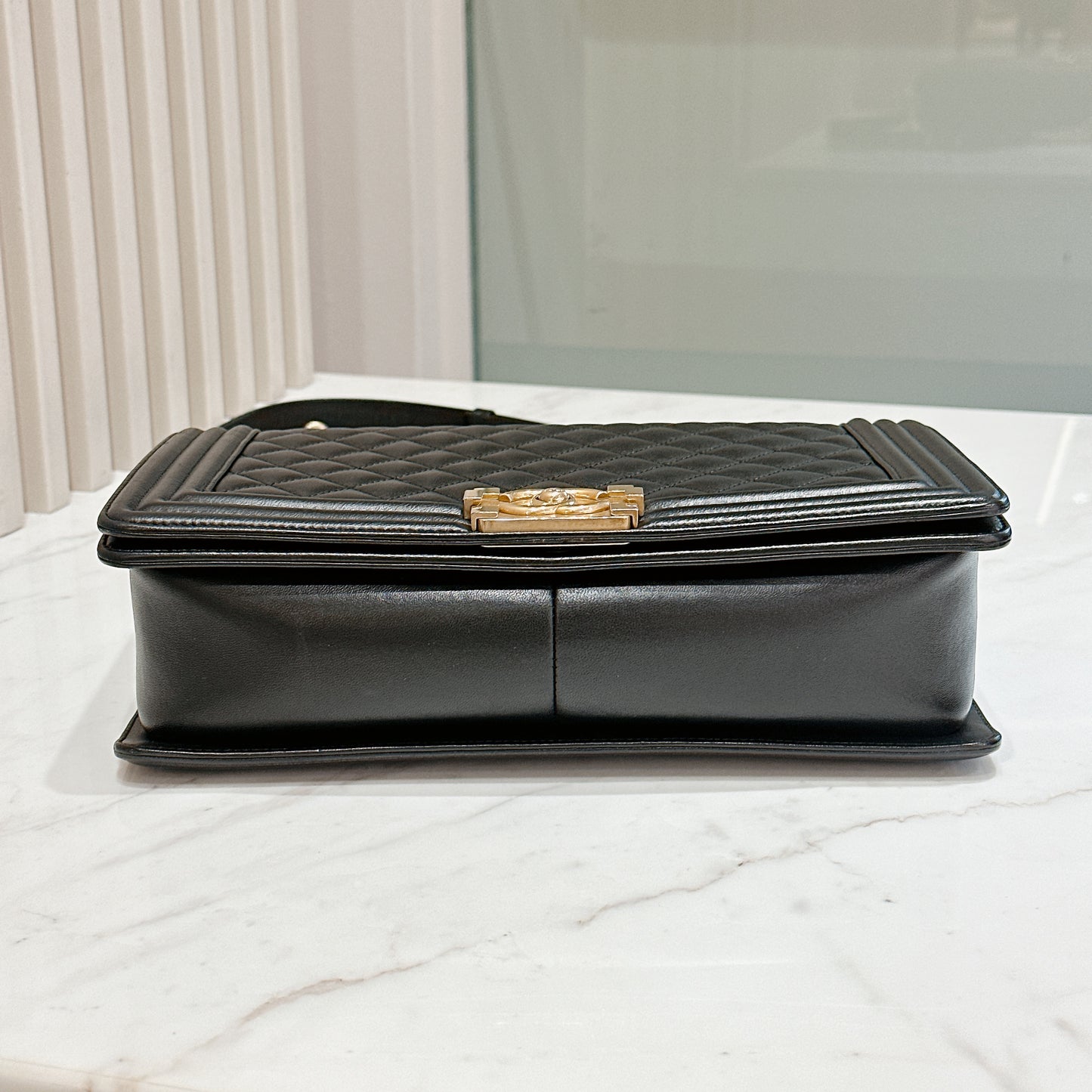 Chanel Boy New Medium in Black Lambskin