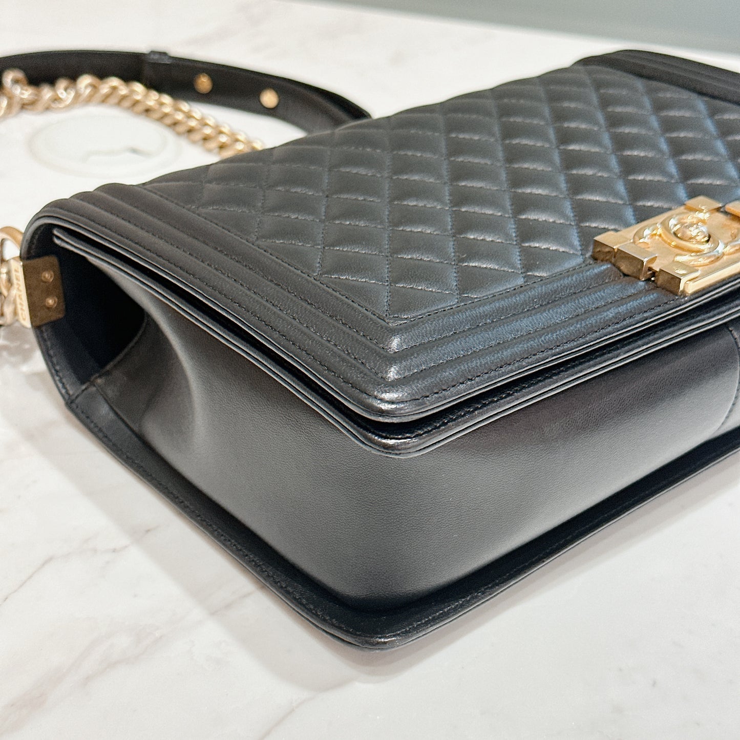 Chanel Boy New Medium in Black Lambskin