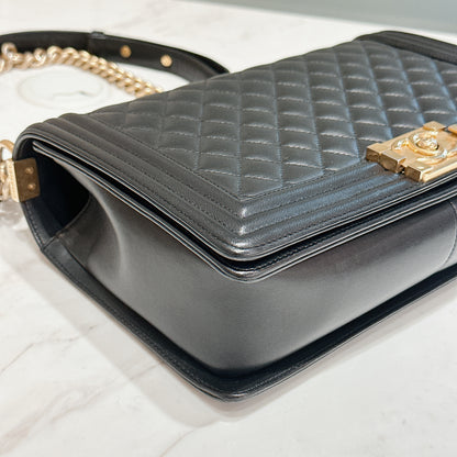 Chanel Boy New Medium in Black Lambskin