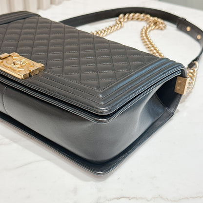 Chanel Boy New Medium in Black Lambskin