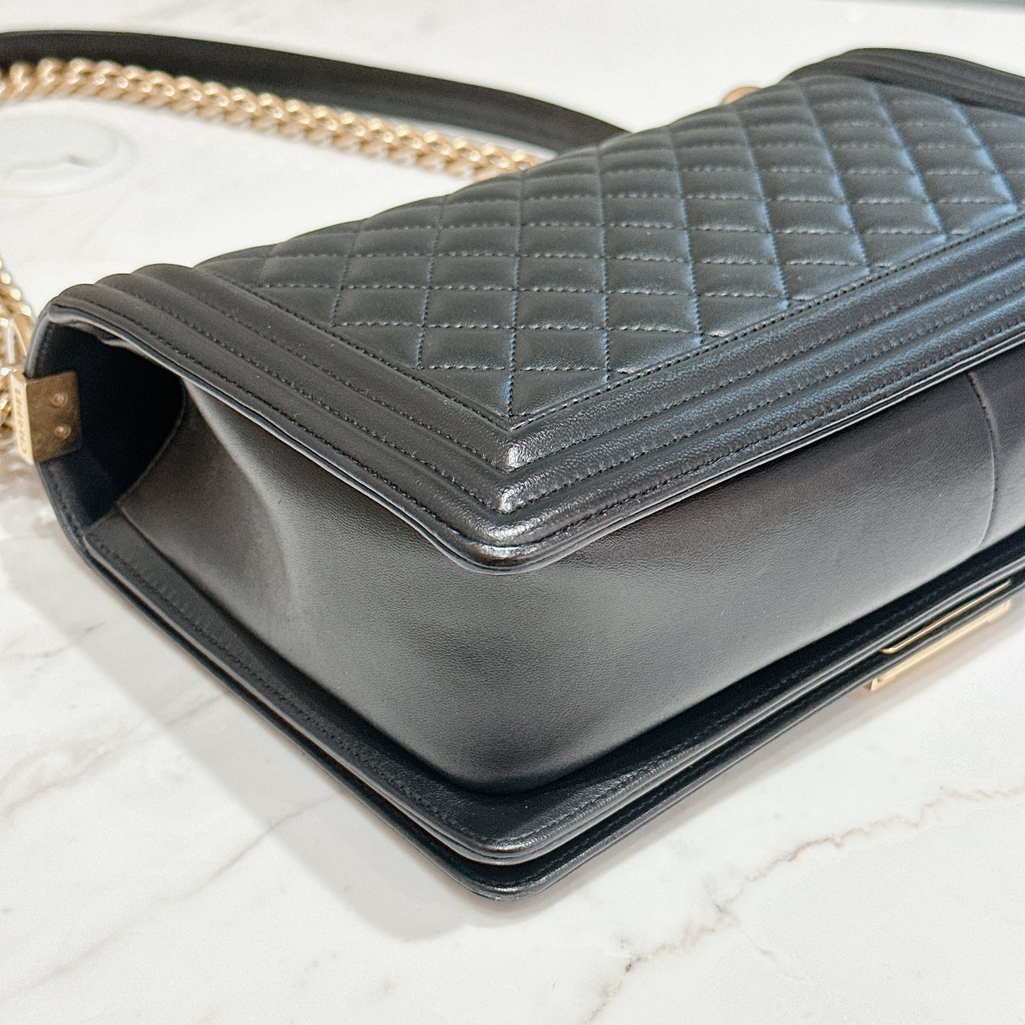 Chanel Boy New Medium in Black Lambskin