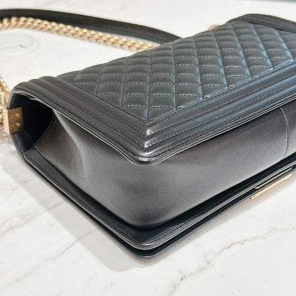 Chanel Boy New Medium in Black Lambskin