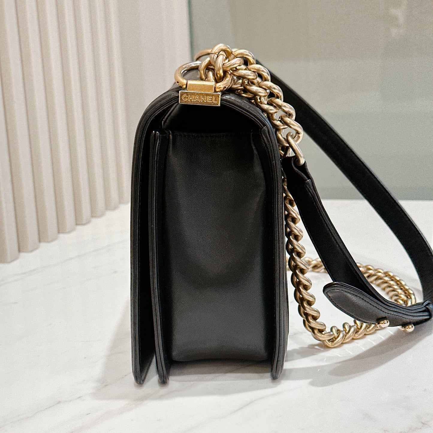 Chanel Boy New Medium in Black Lambskin