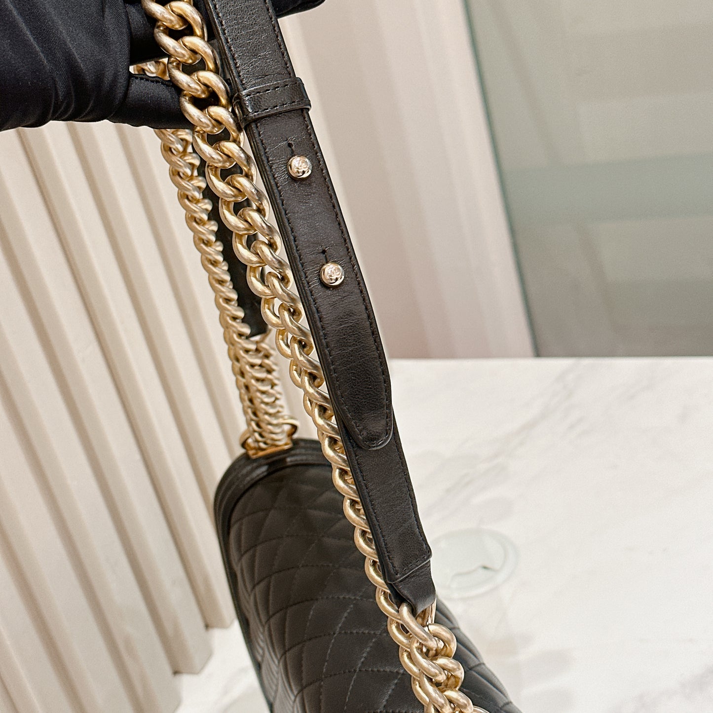 Chanel Boy New Medium in Black Lambskin
