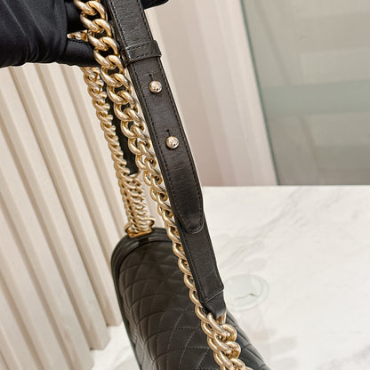 Chanel Boy New Medium in Black Lambskin