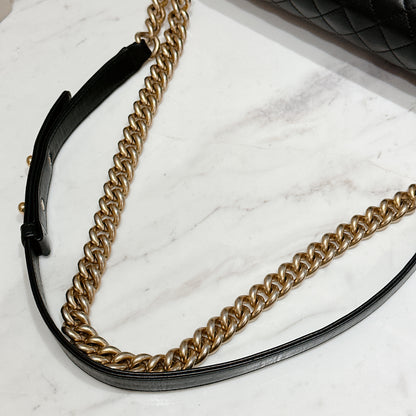 Chanel Boy New Medium in Black Lambskin
