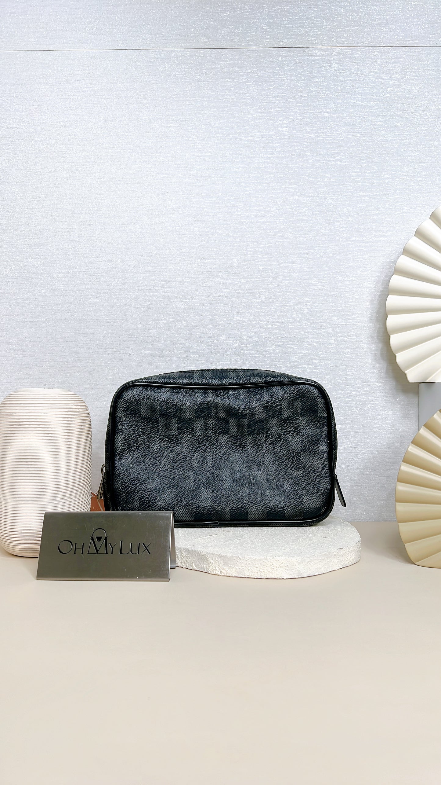 LV Toilet Pouch PM Damier Graphite