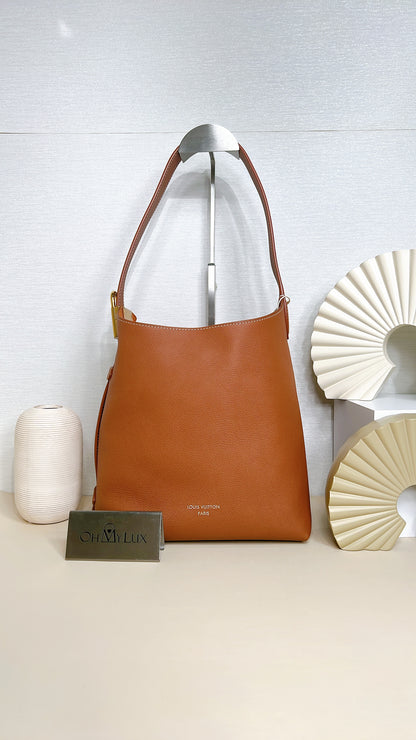 LV Low Key Hobo in PM in Cognac