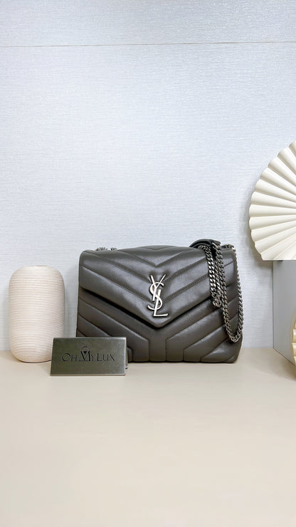 YSL Lou Small In Grey