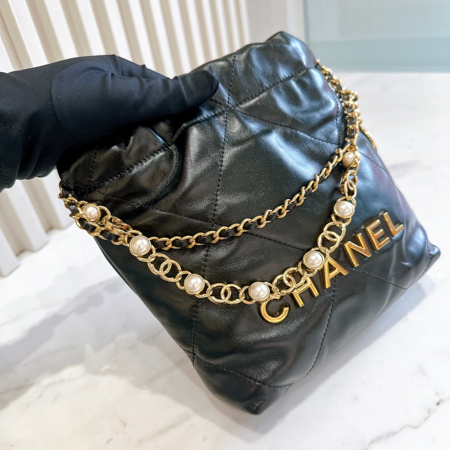 Chanel 22 Mini With Pearl