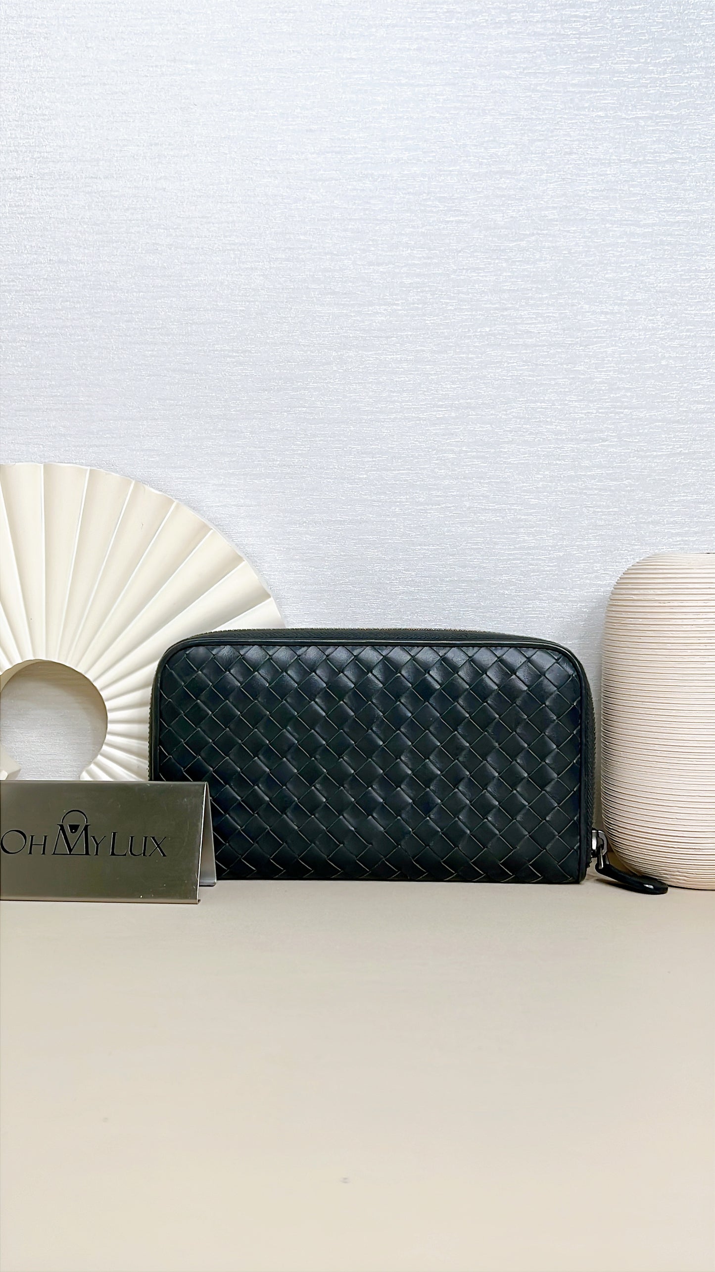 Bottega Veneta Interecciato Wallet in Grey