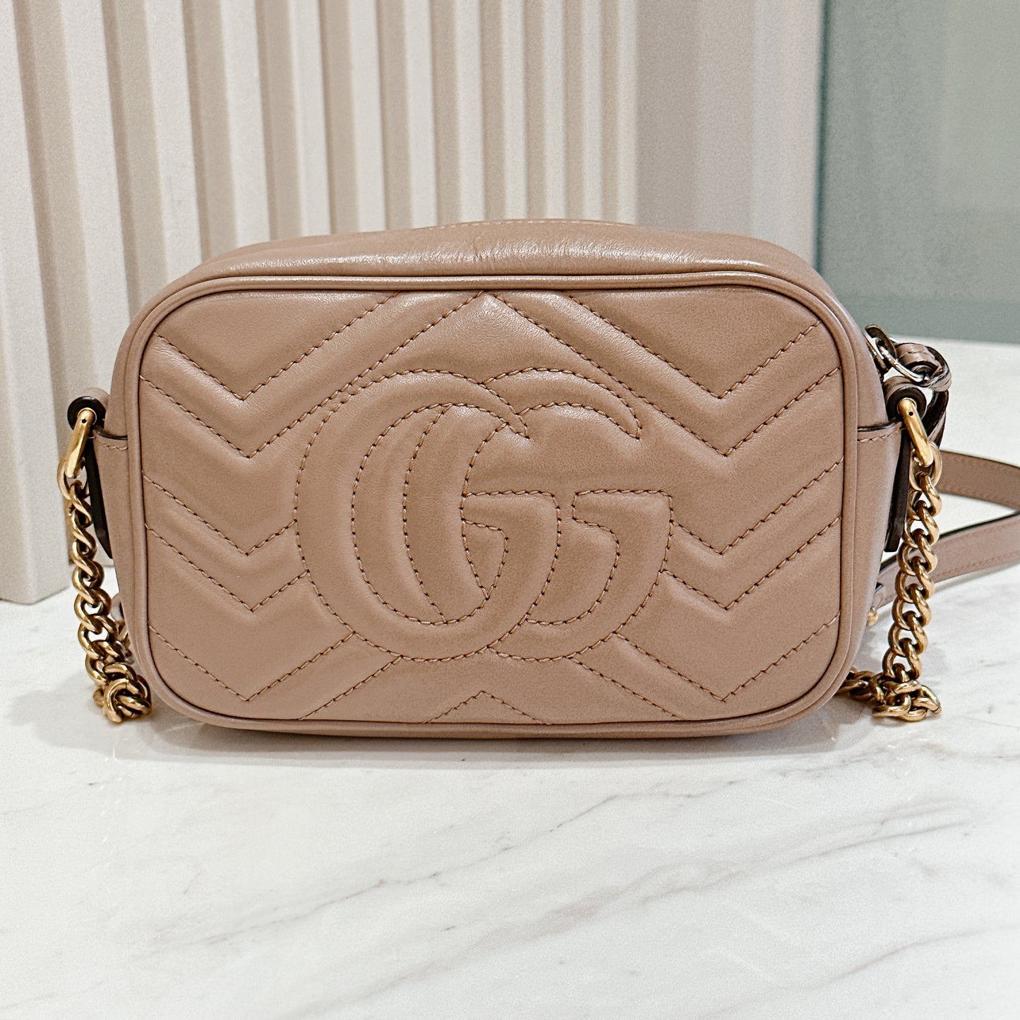 Gucci Marmont Camera Mini in Dusty Pink