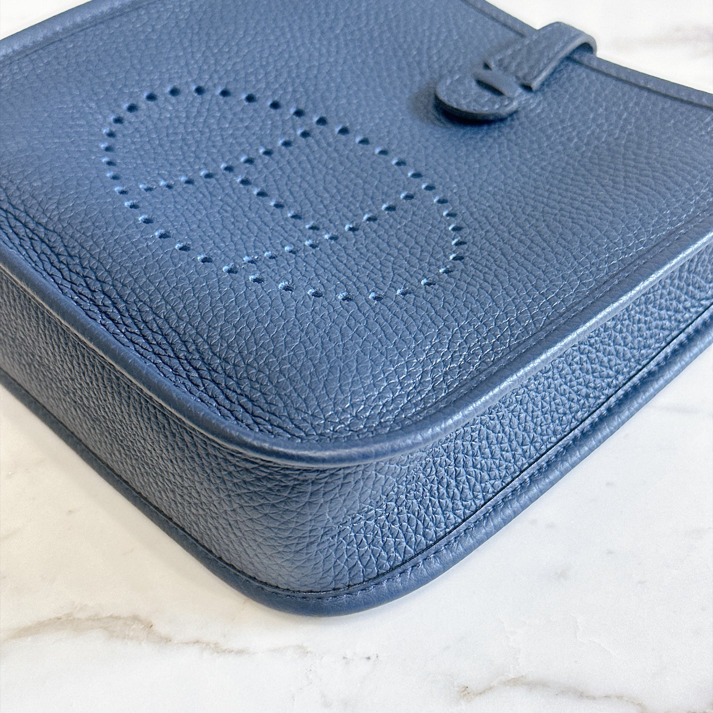 Hermes Evelyne Mini in Blue De Prusse