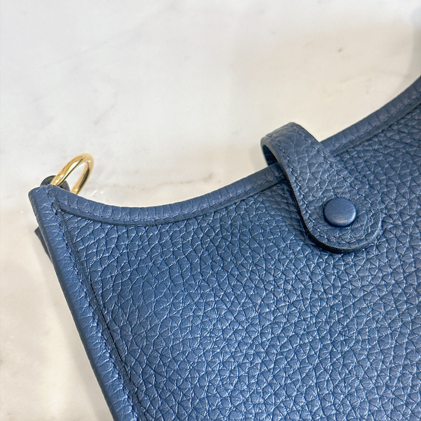 Hermes Evelyne Mini in Blue De Prusse