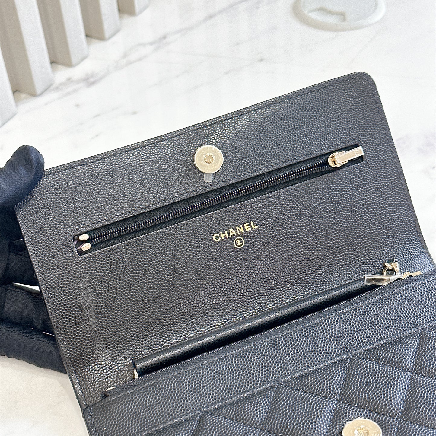 Chanel 24K Wallet On Chain in Black