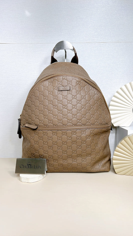 Gucci Guccissima Backpack in Brown
