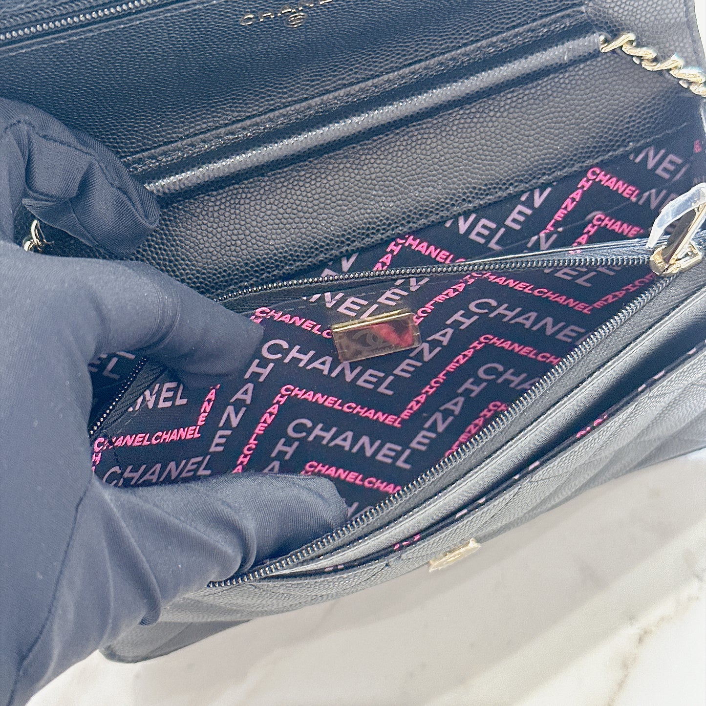 Chanel 24K Wallet On Chain in Black