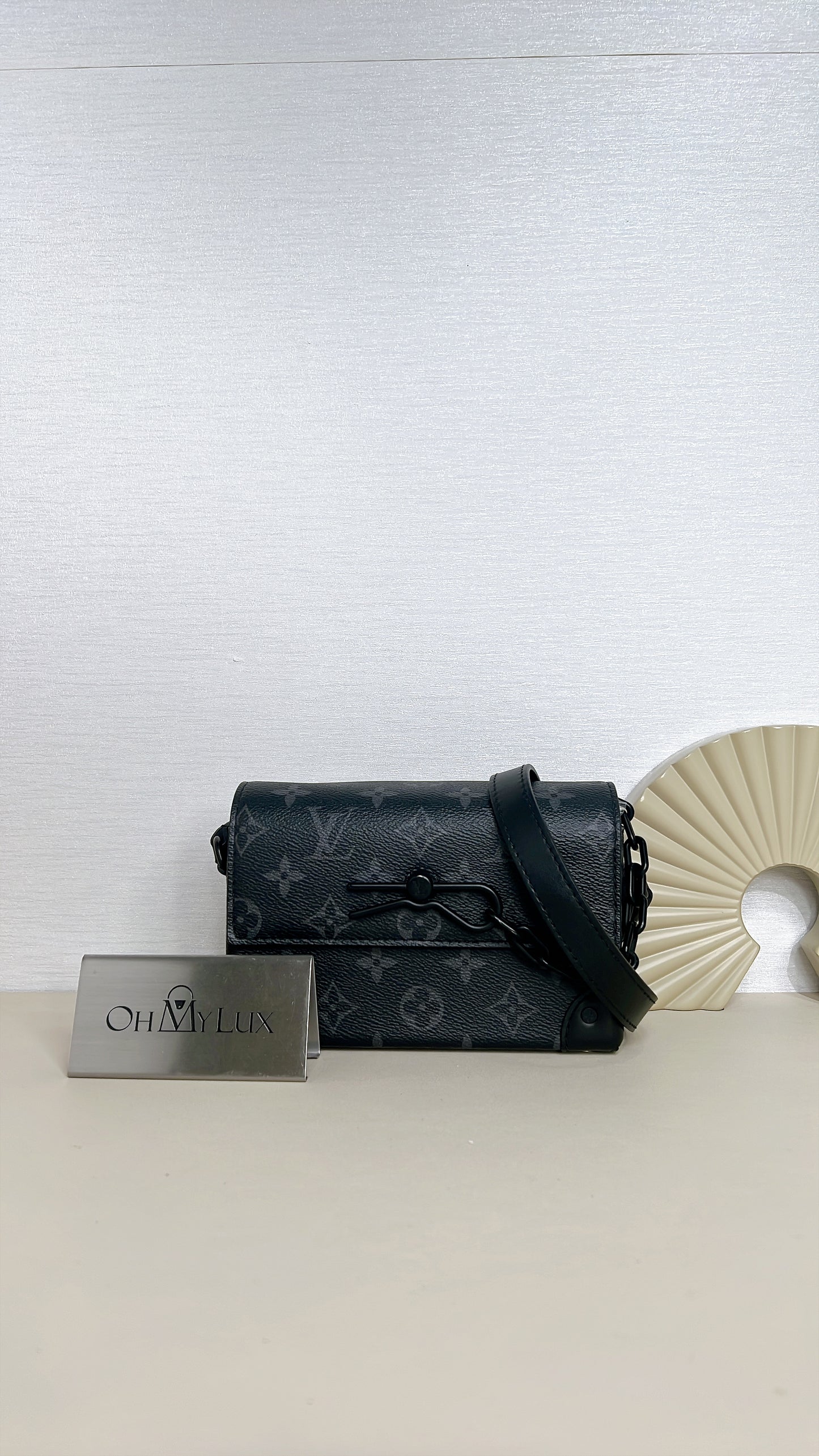 LV Steamer Wearable Wallet in Monogram Eclipse