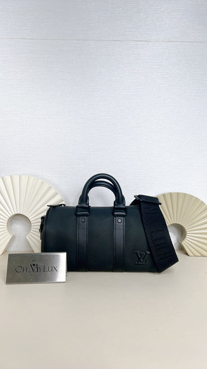 LV Keepall XS in Black Aerogram