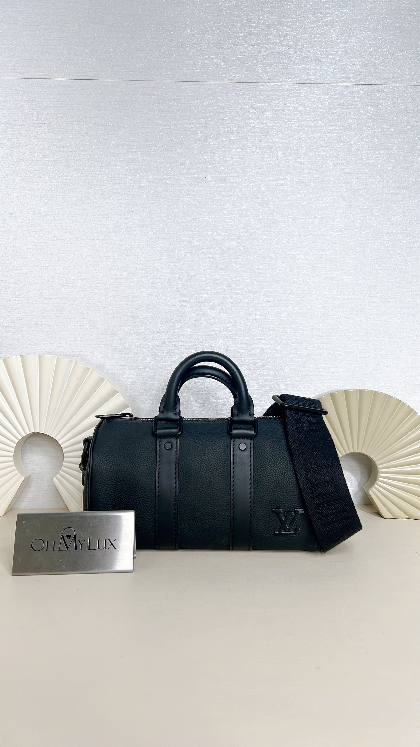 LV Keepall XS in Black Aerogram
