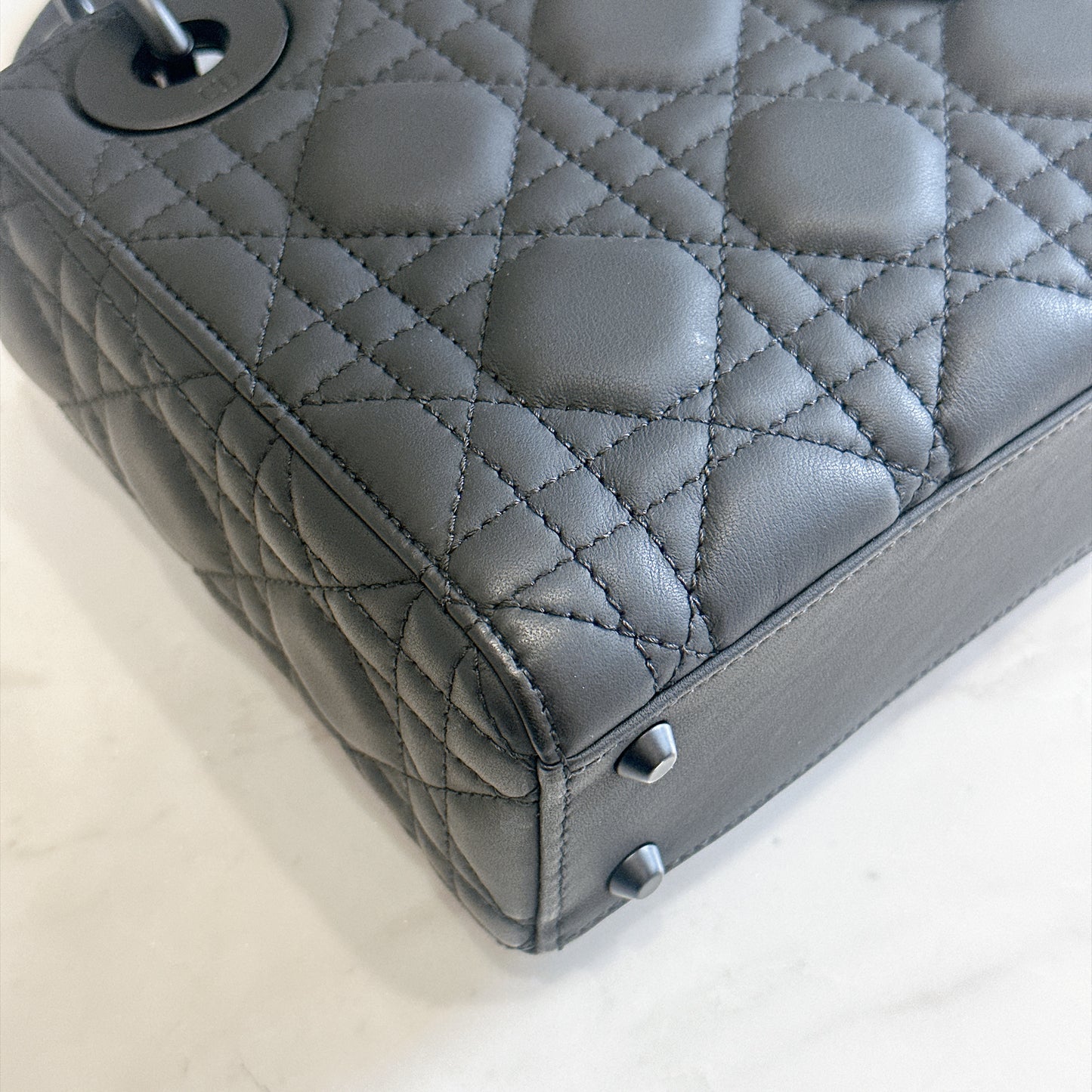 Lady Dior Mini in Ultramatte Black