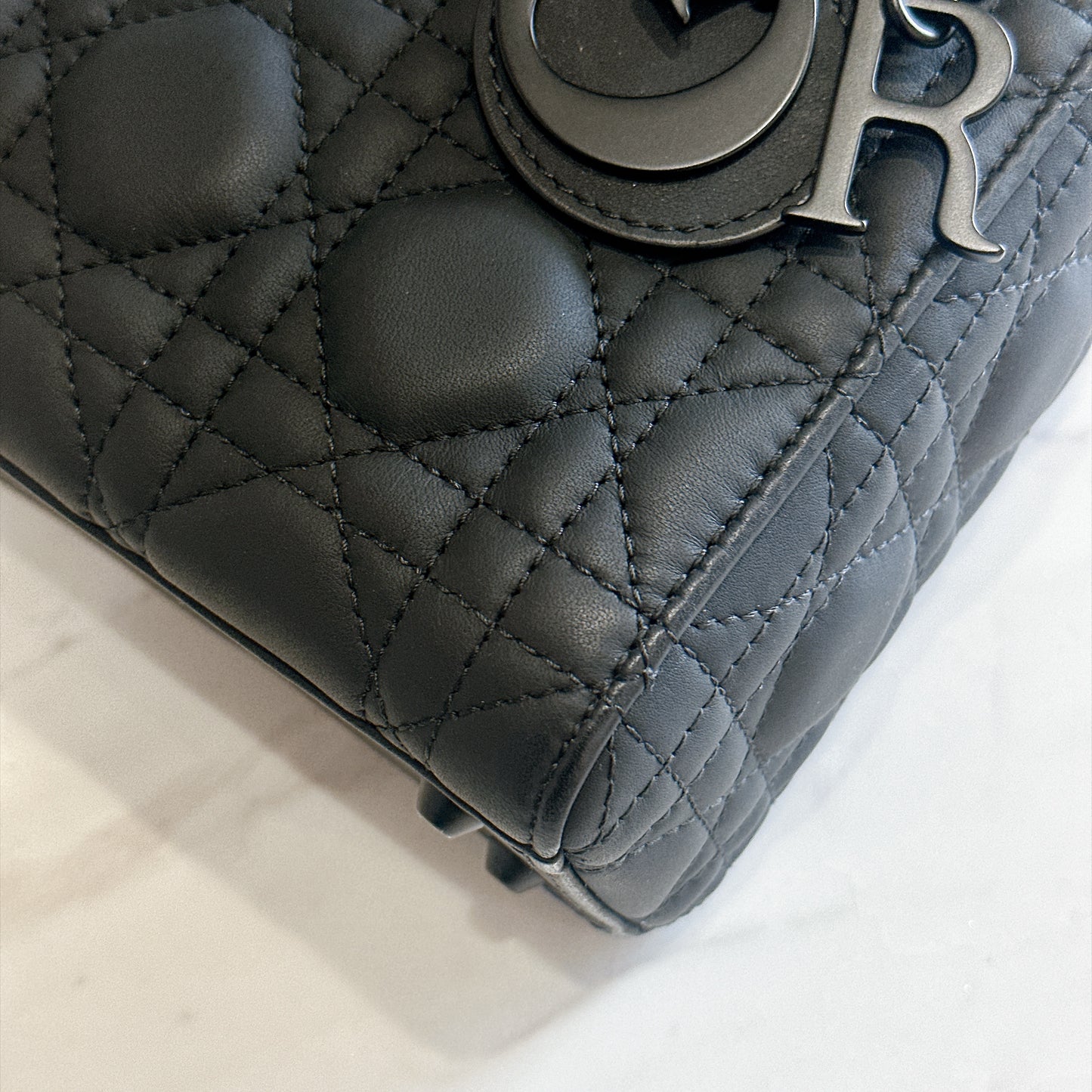 Lady Dior Mini in Ultramatte Black