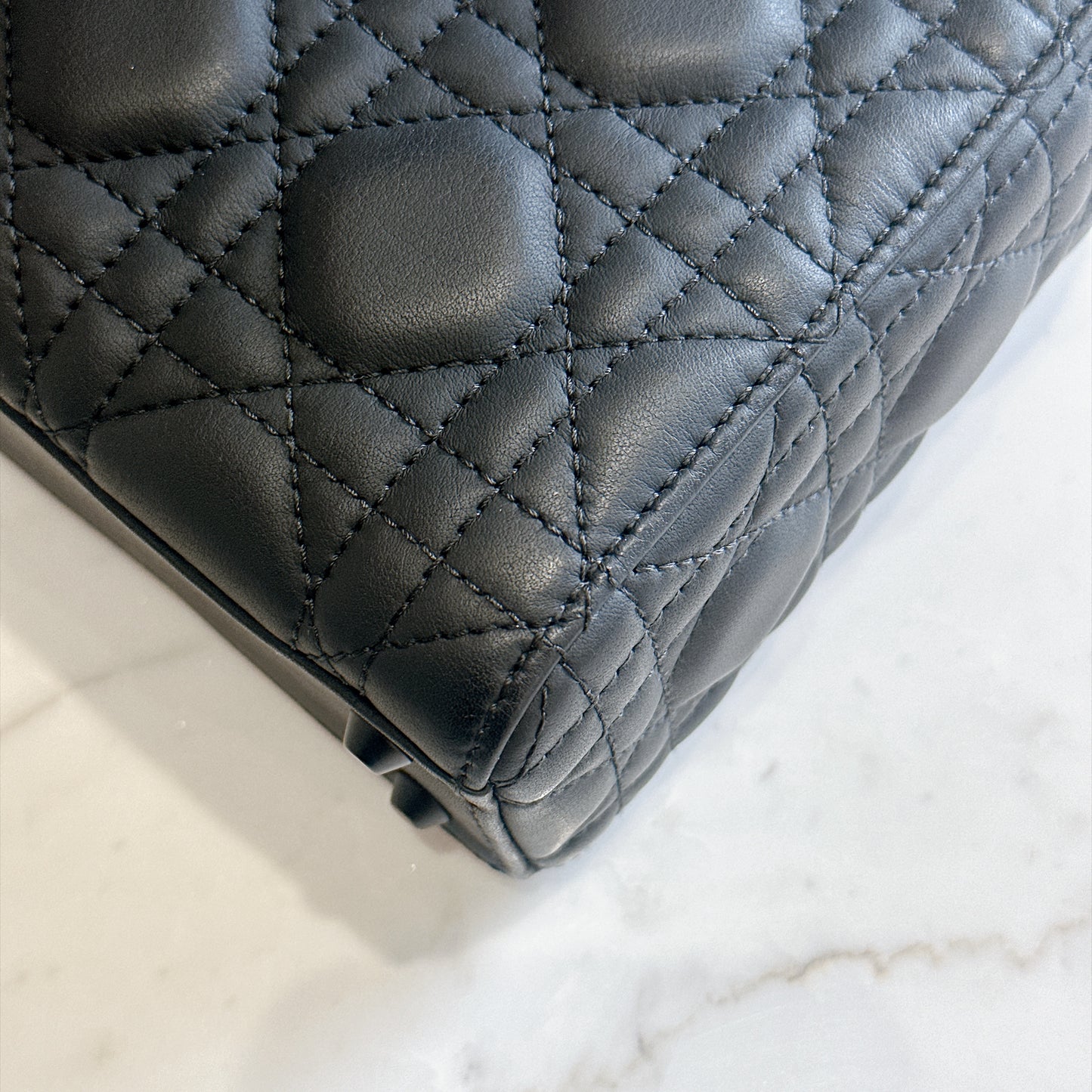 Lady Dior Mini in Ultramatte Black