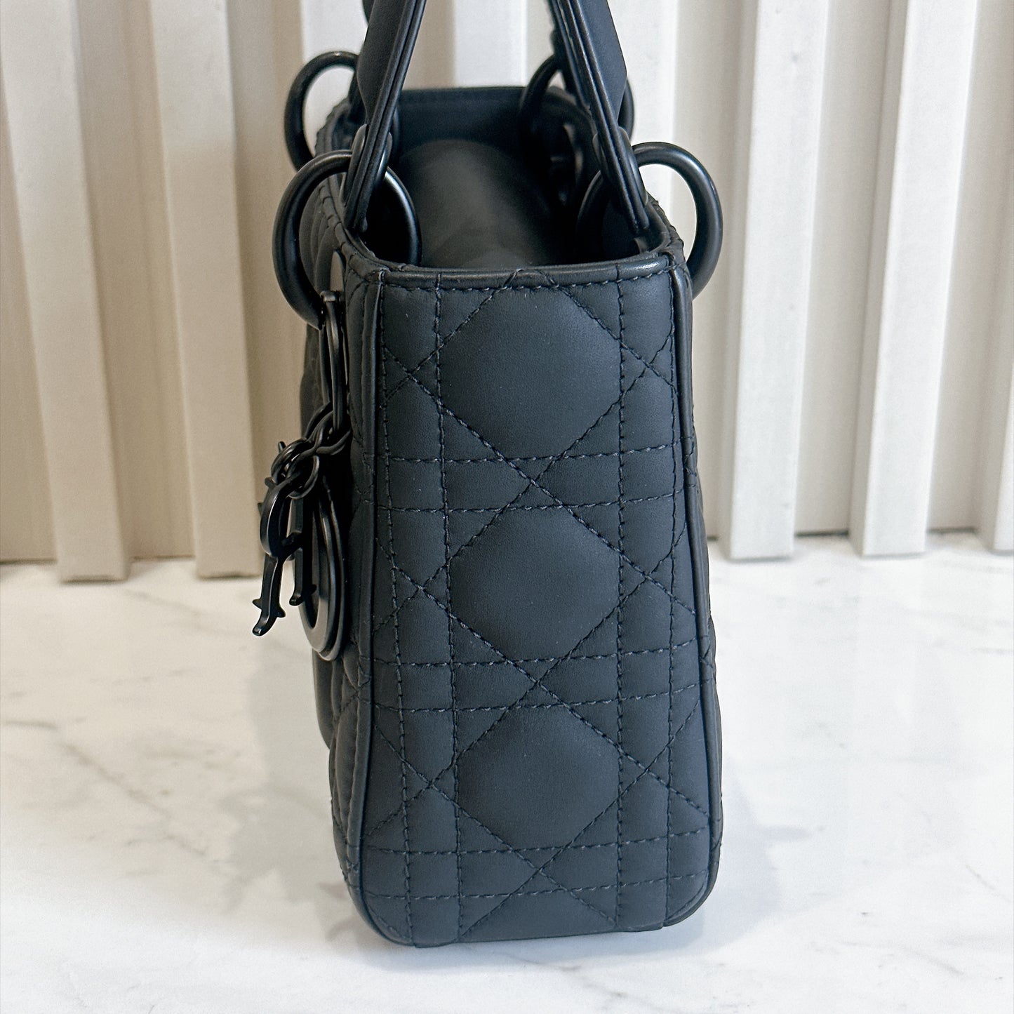 Lady Dior Mini in Ultramatte Black