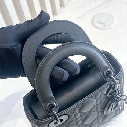 Lady Dior Mini in Ultramatte Black