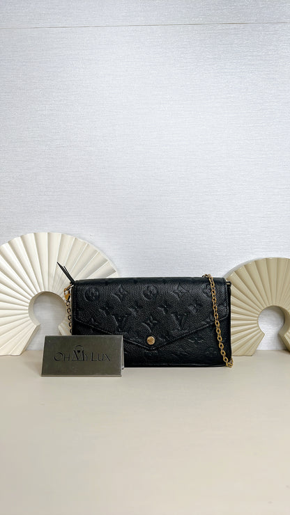 LV Monogram Empriente Felicie Pochette in Black